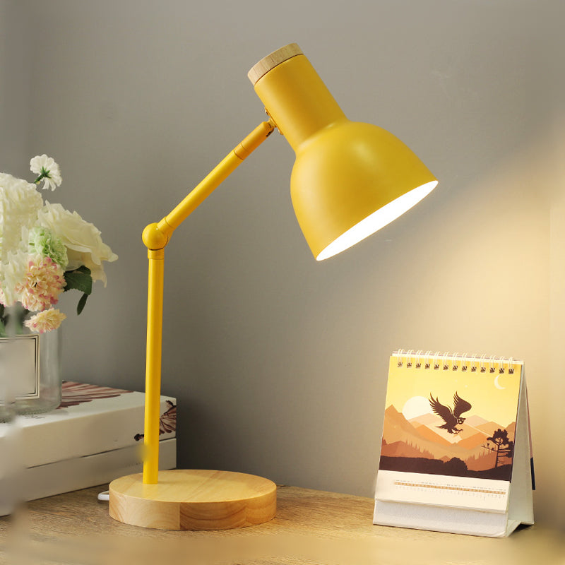 Contemporary Style Conical Night Table Lamp Metal 1-Light Nightstand Lamp
