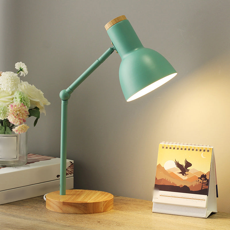 Contemporary Style Conical Night Table Lamp Metal 1-Light Nightstand Lamp