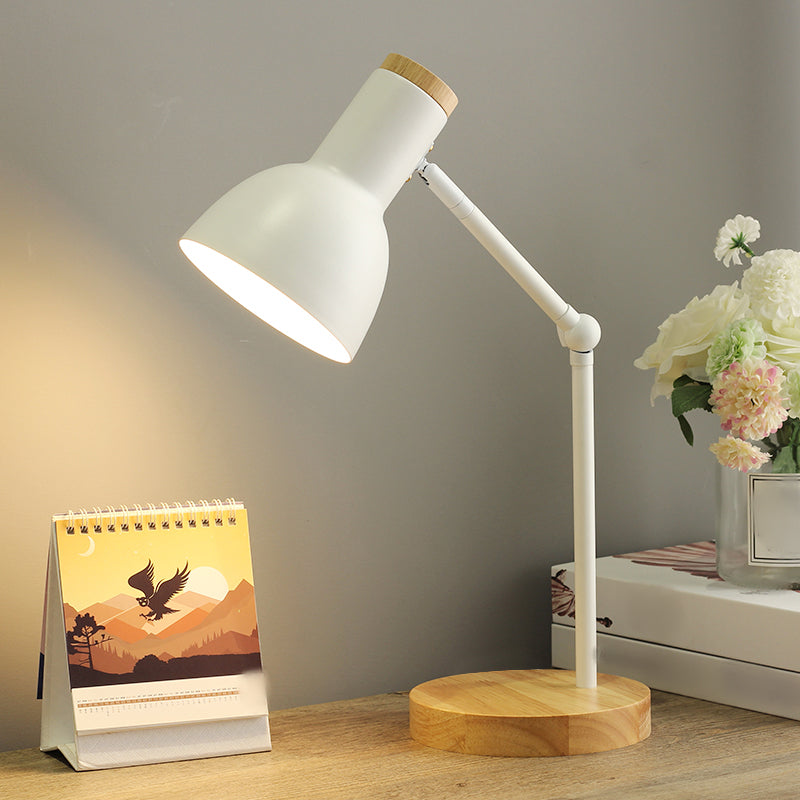 Contemporary Style Conical Night Table Lamp Metal 1-Light Nightstand Lamp