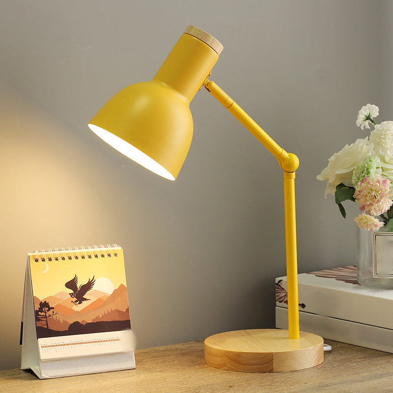 Contemporary Style Conical Night Table Lamp Metal 1-Light Nightstand Lamp