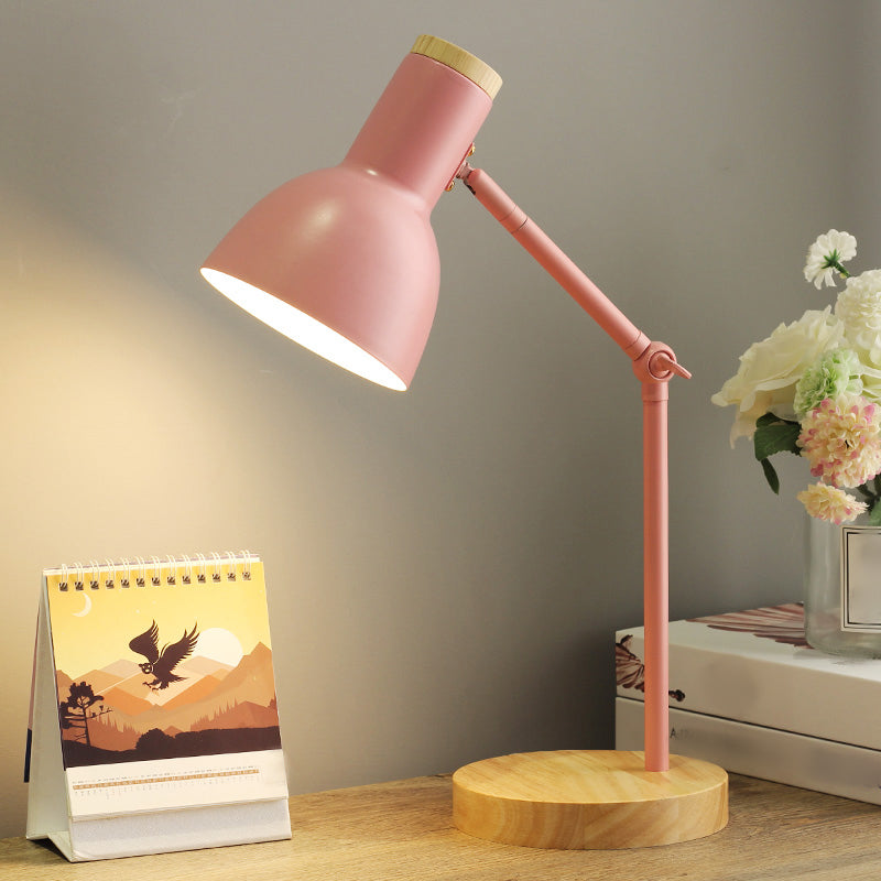 Contemporary Style Conical Night Table Lamp Metal 1-Light Nightstand Lamp