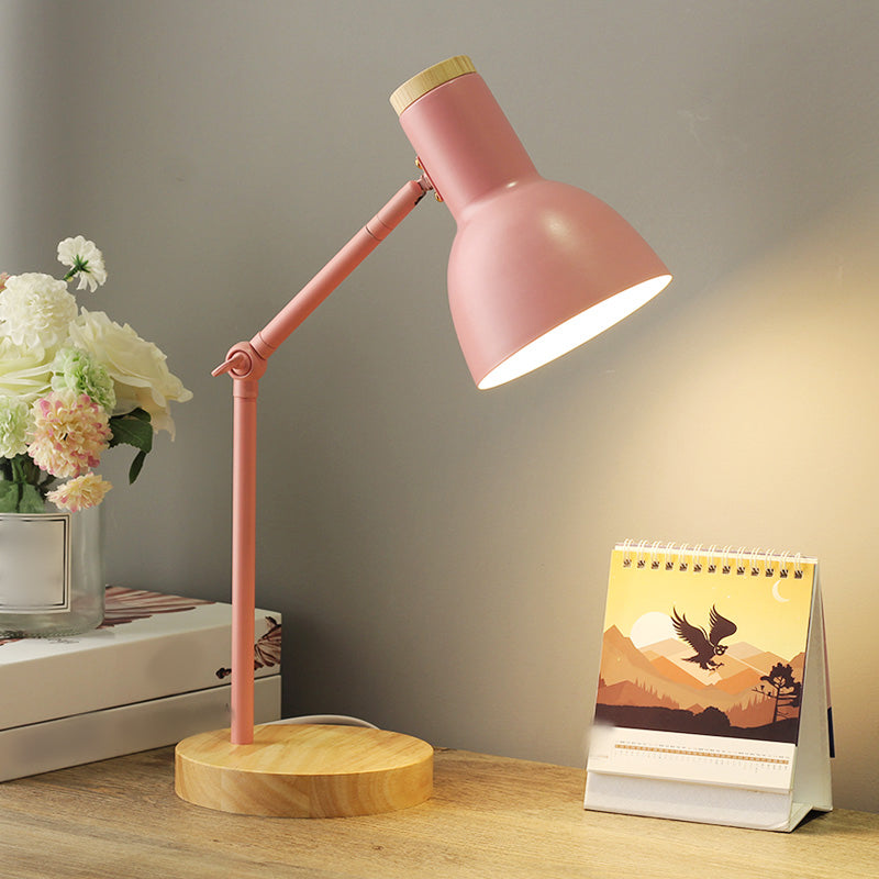 Contemporary Style Conical Night Table Lamp Metal 1-Light Nightstand Lamp