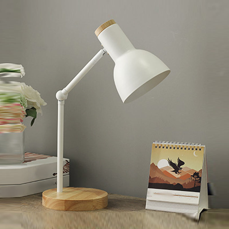 Contemporary Style Conical Night Table Lamp Metal 1-Light Nightstand Lamp