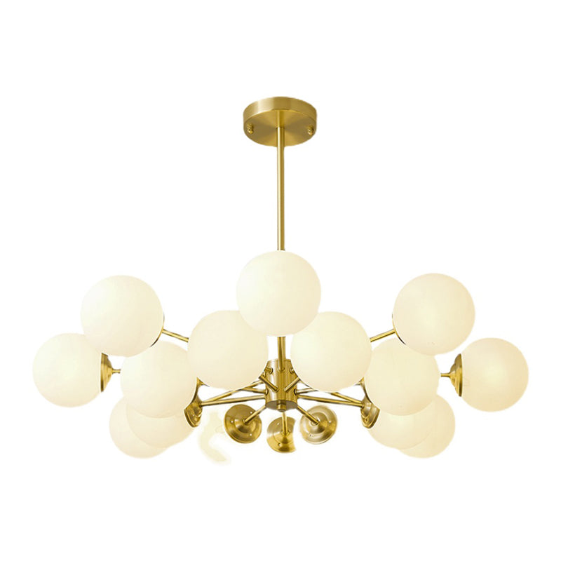 Zeitgenössische weiße Glasdecke Anhänger hell kugelhaltiges Hanghänge Licht für Schlafzimmer