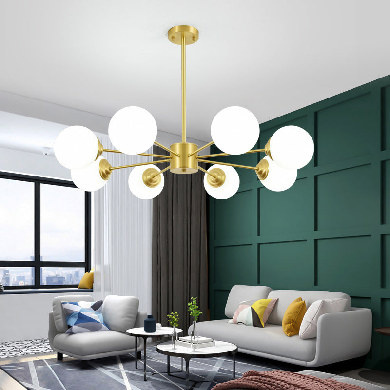 Copper Glass Hanging Pendant Lights Contemporary Hanging Lamps for Living Room