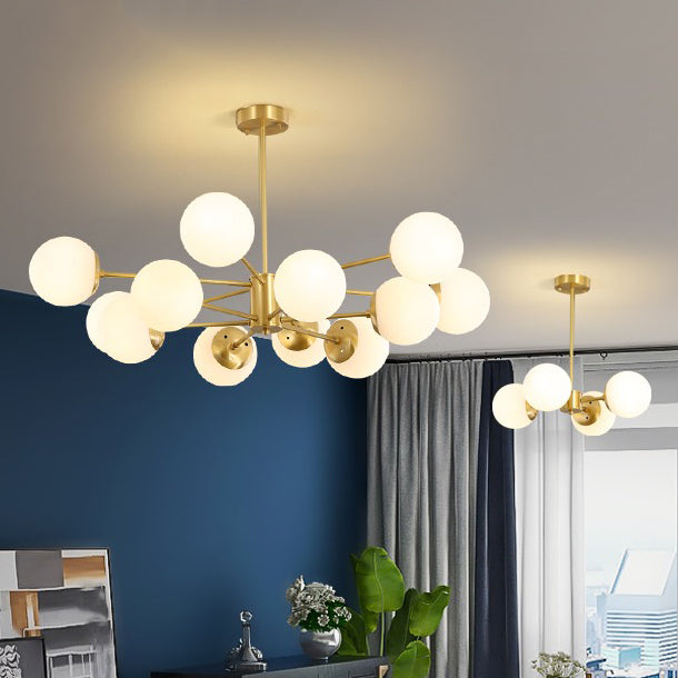 Verre en cuivre suspension des lampes suspendues contemporaines pour le salon