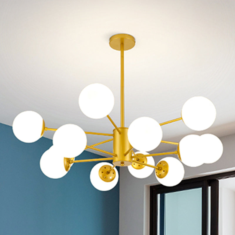 Contemporary Hanging Light Fixtures Spherical Iron Ceiling Light for Living Room
