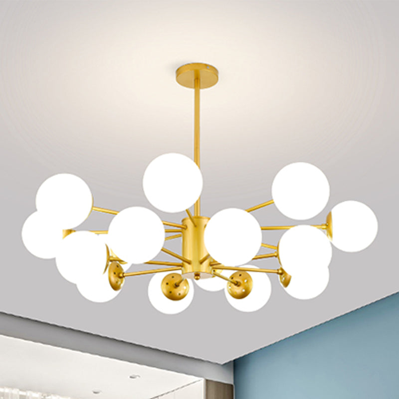 Contemporary Hanging Light Fixtures Spherical Iron Ceiling Light for Living Room