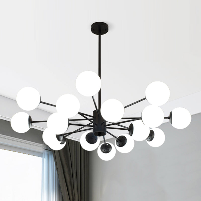 Contemporary Hanging Light Fixtures Spherical Iron Ceiling Light for Living Room