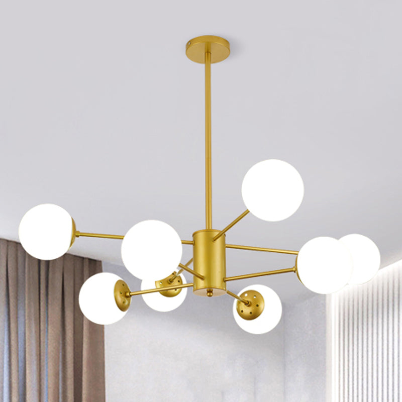 Contemporary Hanging Light Fixtures Spherical Iron Ceiling Light for Living Room