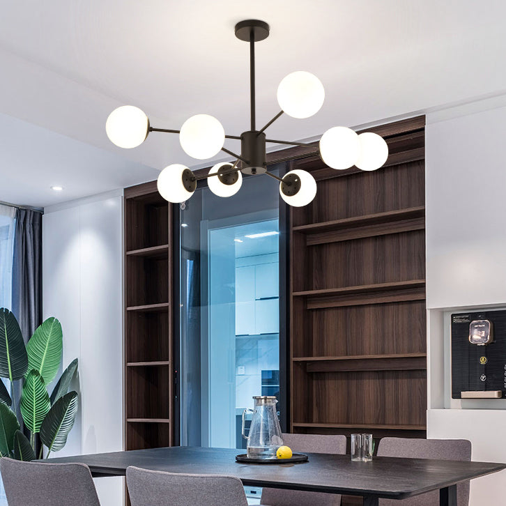 Contemporary Hanging Light Fixtures Spherical Iron Ceiling Light for Living Room