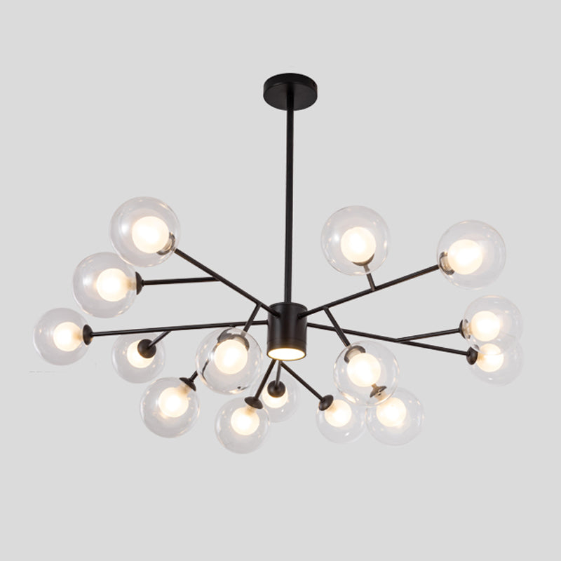 Cosco moderno de techo de hierro forjado colgado de vidrio de vidrio