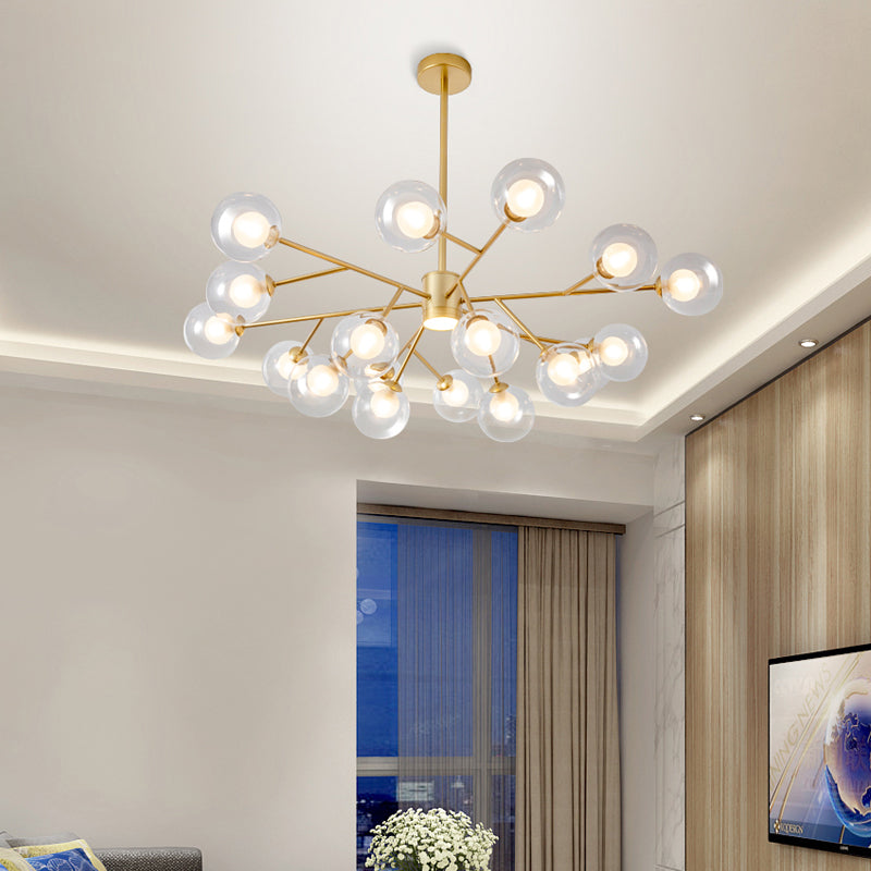 Cosco moderno de techo de hierro forjado colgado de vidrio de vidrio