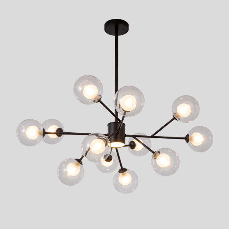 Cosco moderno de techo de hierro forjado colgado de vidrio de vidrio