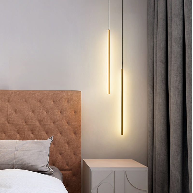 Metal Linear Hanging Lights Modern Style Multi Light Hanging Mount Fixture for Restaurant