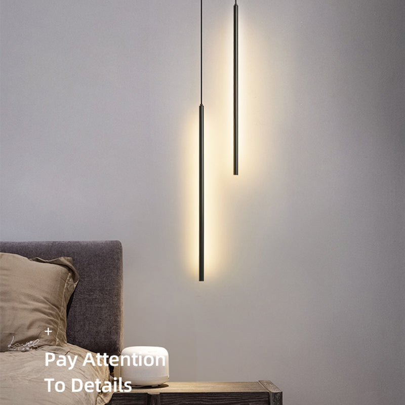 Metal Linear Hanging Lights Modern Style Multi Light Hanging Mount Fixture for Restaurant