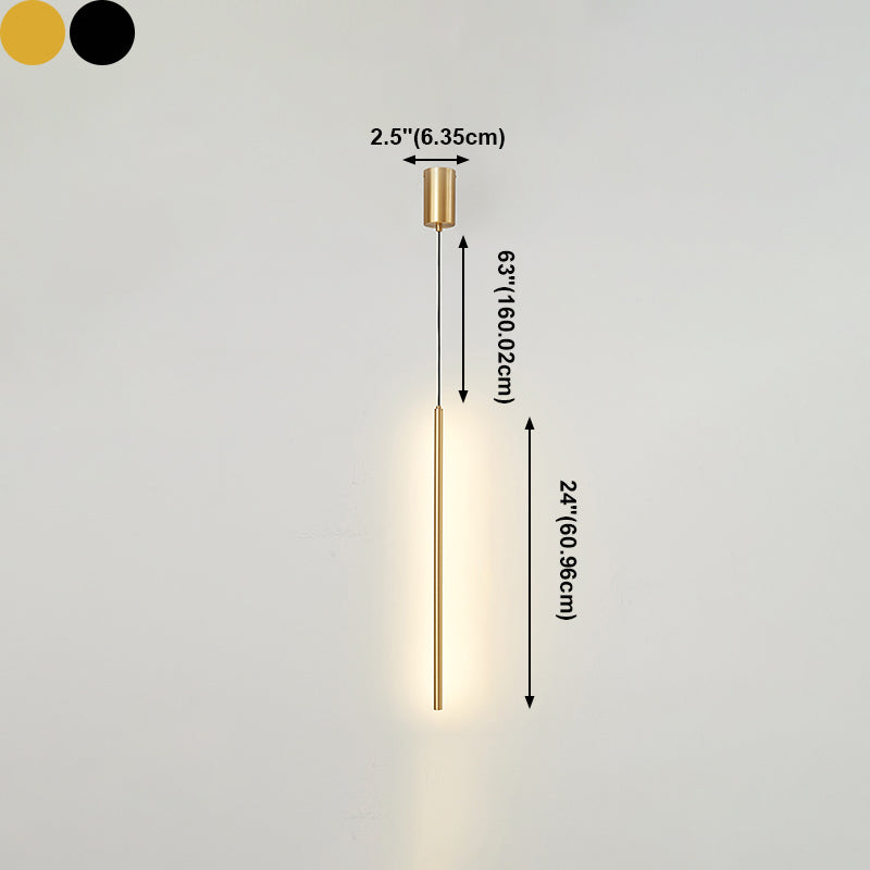 Metal Linear Hanging Lights Modern Style Multi Light Hanging Mount Fixture for Restaurant