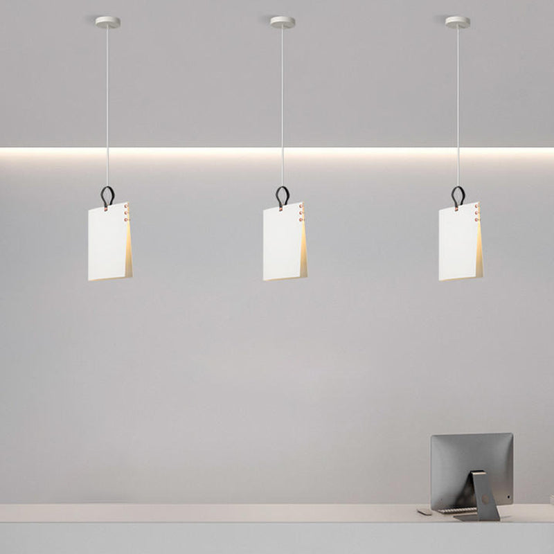 Fabrics Rectangle Shade Hanging Lights Modern Style 1 Light Hanging Mount Fixture