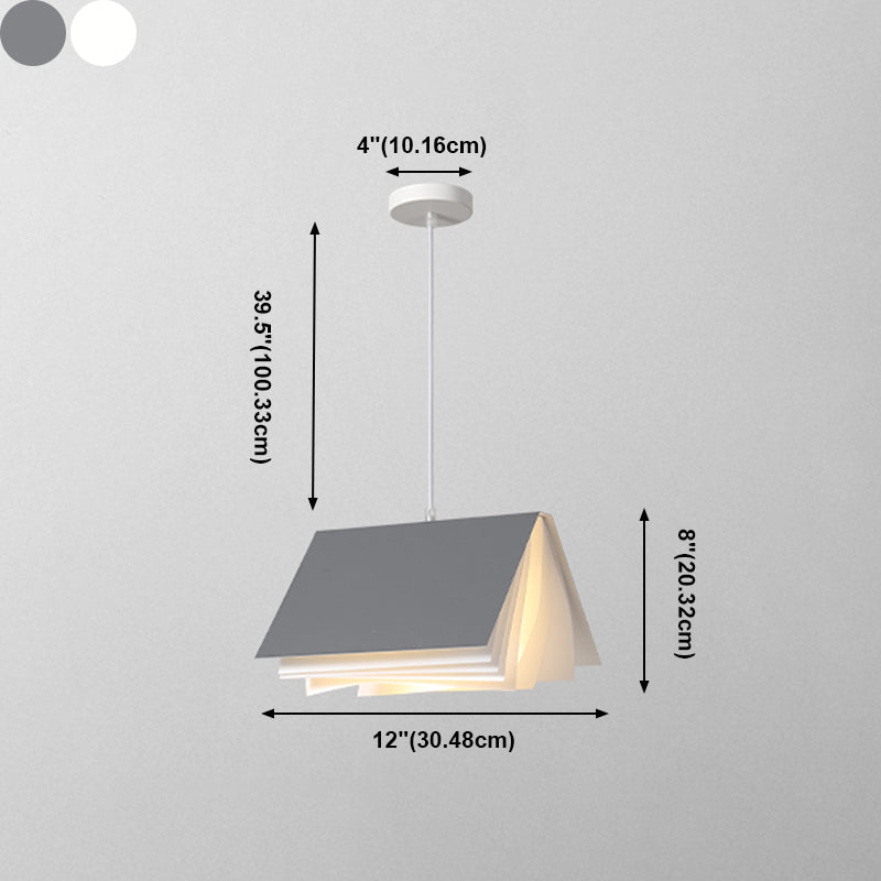Fabrics Rectangle Shade Hanging Lights Modern Style 1 Light Hanging Mount Fixture