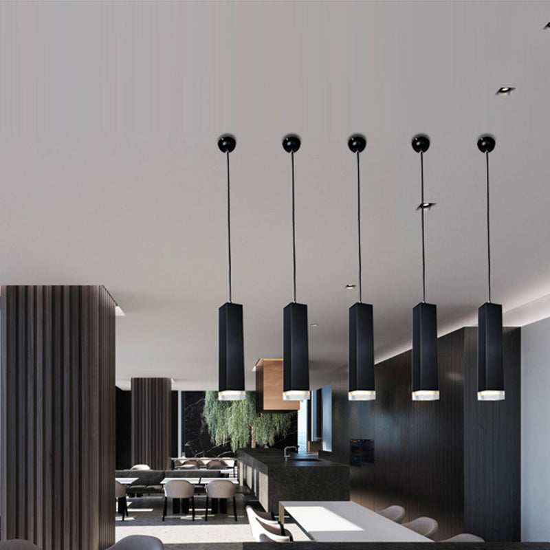 Modern Style Linear Hanging Light Metal 1 Light Pendant Lamp for Dining Room