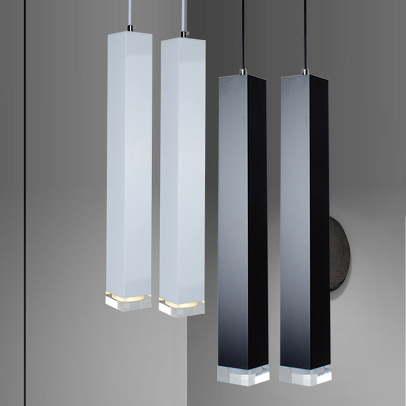 Modern Style Linear Hanging Light Metal 1 Light Pendant Lamp for Dining Room