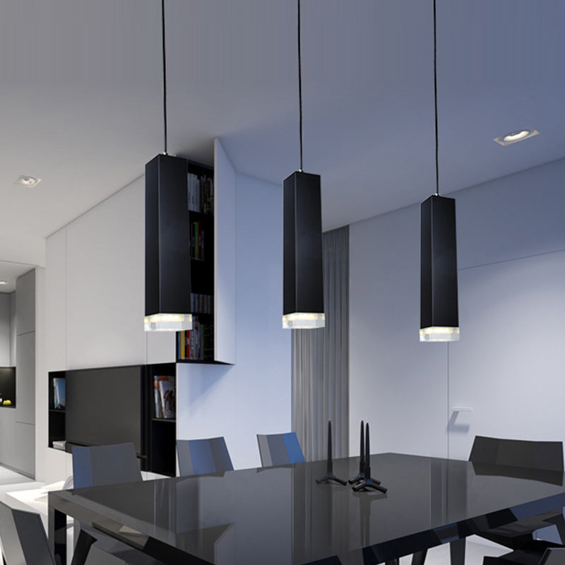 Modern Style Linear Hanging Light Metal 1 Light Pendant Lamp for Dining Room