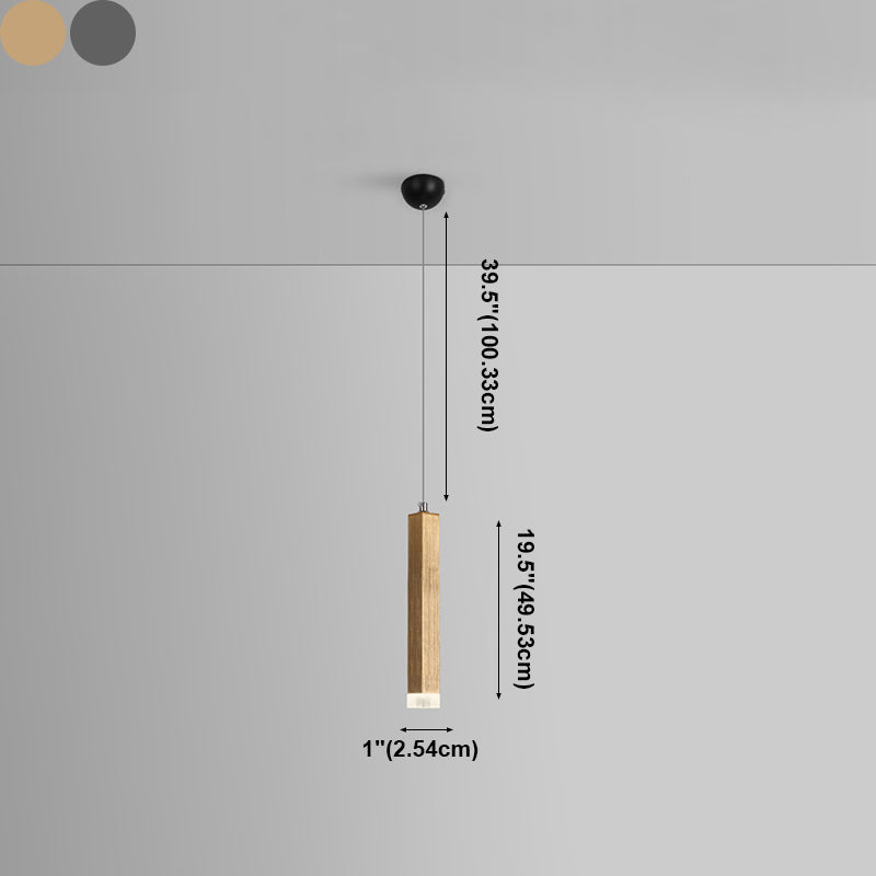 Modern Style Linear Hanging Light Metal 1 Light Pendant Lamp for Dining Room