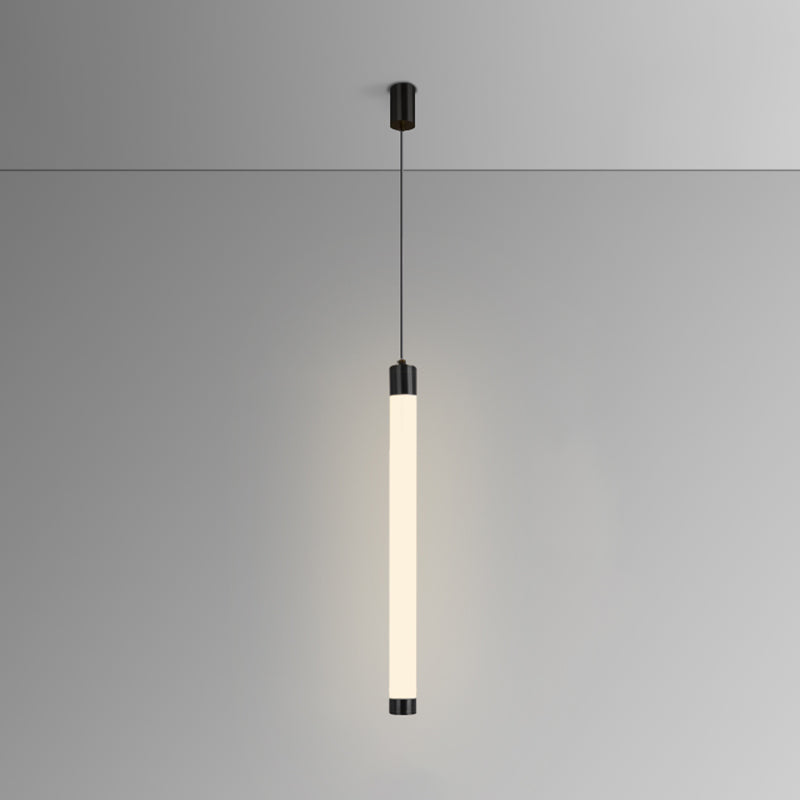 Ampiante moderna a sospensione minimalista a 1 illuminazione in stile moderno illuminazione appesa in metallo