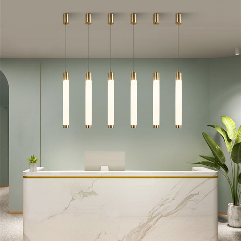 Ampiante moderna a sospensione minimalista a 1 illuminazione in stile moderno illuminazione appesa in metallo