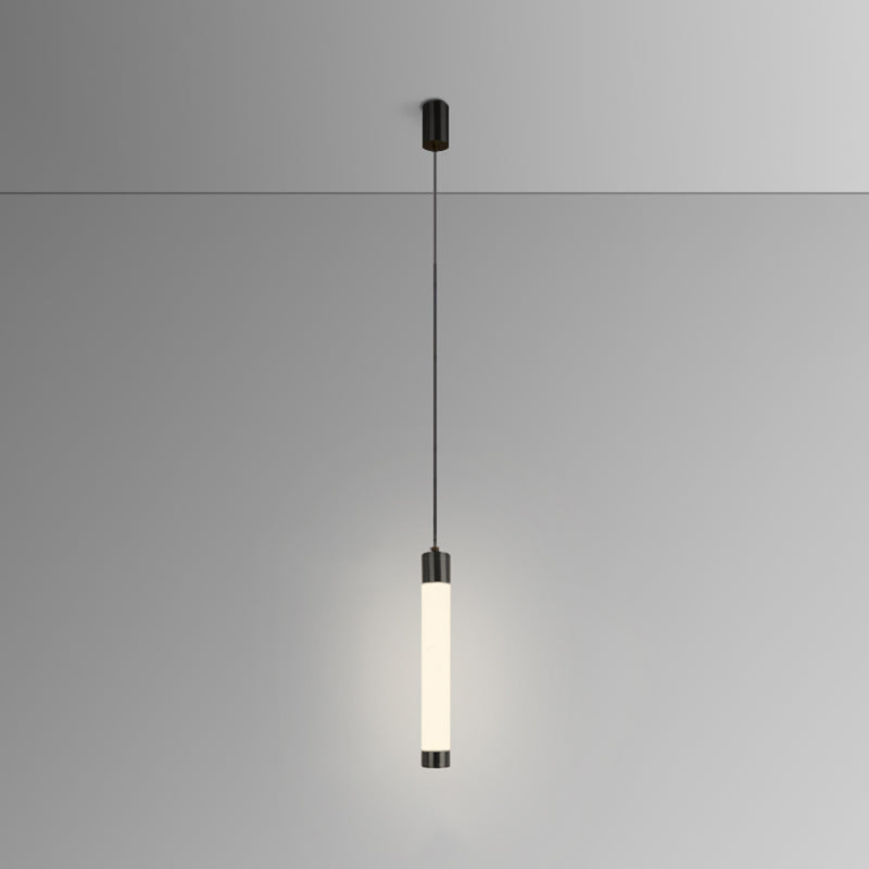 Ampiante moderna a sospensione minimalista a 1 illuminazione in stile moderno illuminazione appesa in metallo