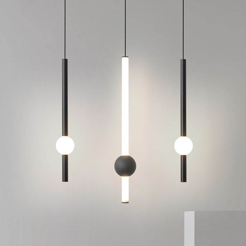 Salle de salle à manger minimalisme de pendentif en fer linéaire