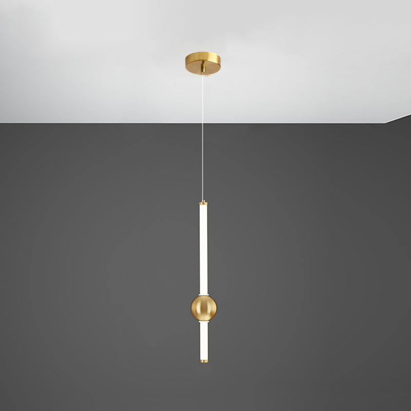 Salle de salle à manger minimalisme de pendentif en fer linéaire