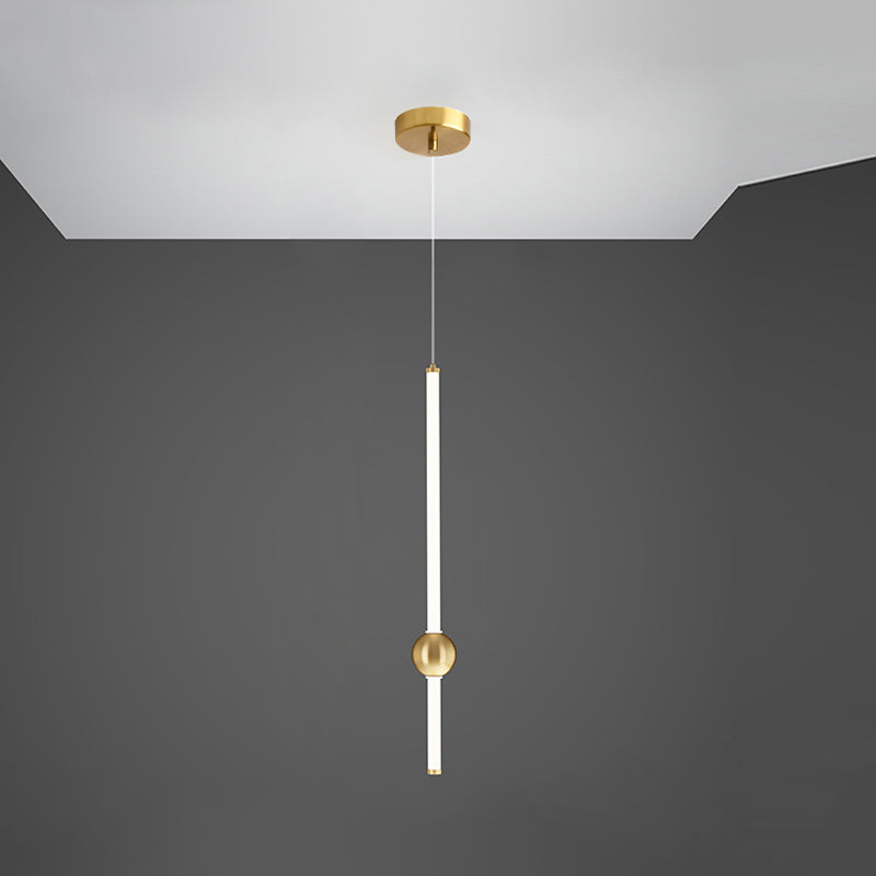 Salle de salle à manger minimalisme de pendentif en fer linéaire