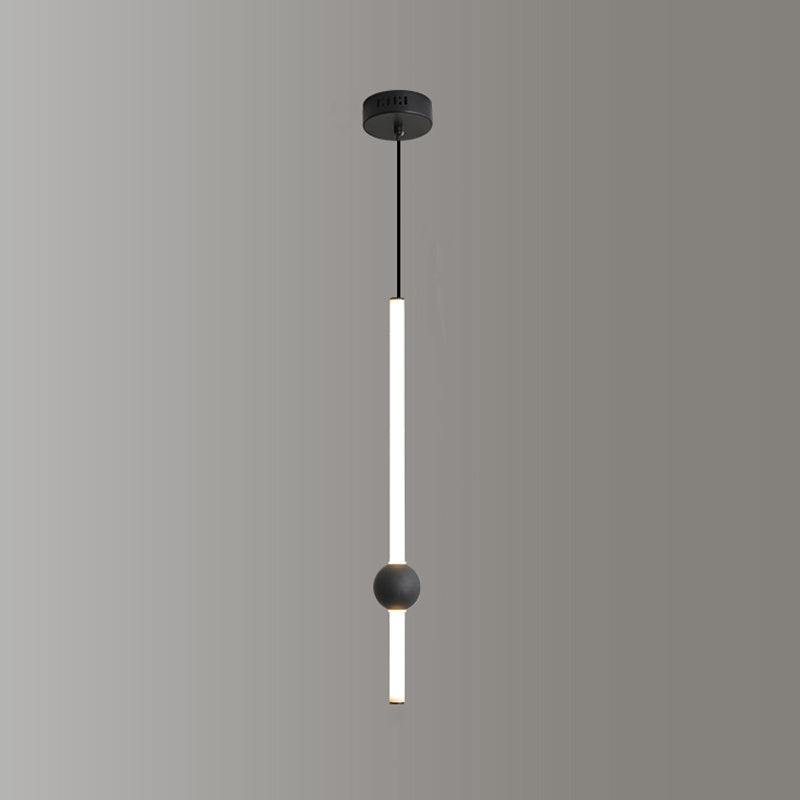 Salle de salle à manger minimalisme de pendentif en fer linéaire