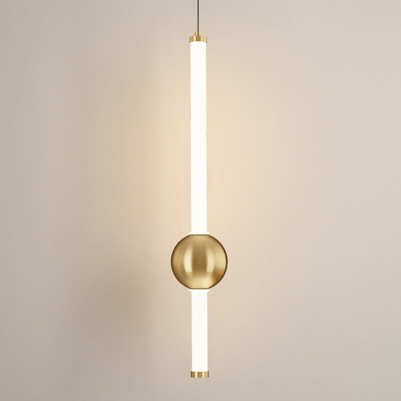 Salle de salle à manger minimalisme de pendentif en fer linéaire