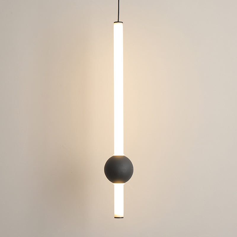 Salle de salle à manger minimalisme de pendentif en fer linéaire