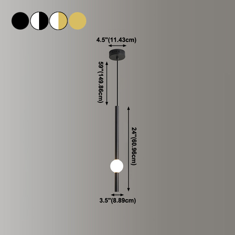 Salle de salle à manger minimalisme de pendentif en fer linéaire