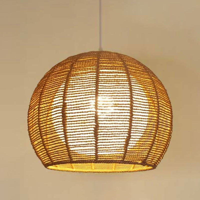 Japanisches Seil Anhänger Licht 1 Licht Global Hanging Deckenleuchte für Esszimmer