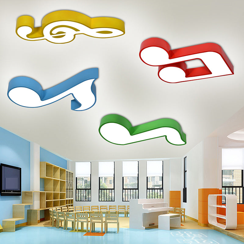 Notes Plafonnier Style Enfants En Métal LED Plafonnier Luminaire