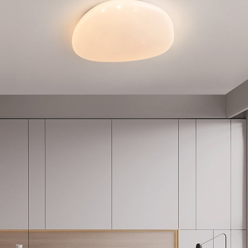 White Geometric Ceiling Light Nordic-Style LED Acrylic Flush Mount Ceiling Light