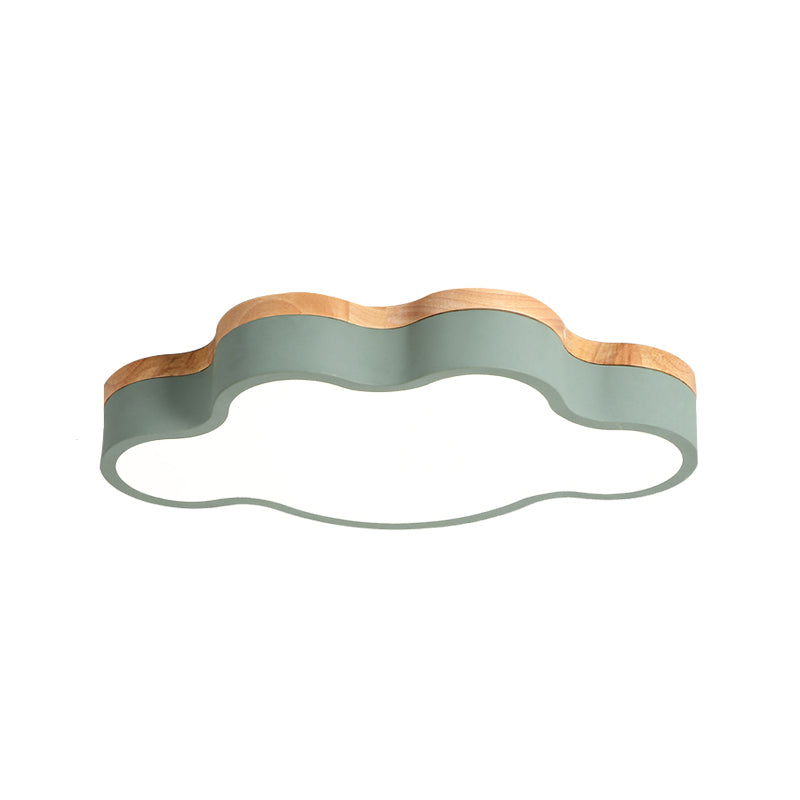 Luci montate a soffitto in legno a forma di nuvola Illuminazione a soffitto a LED da incasso