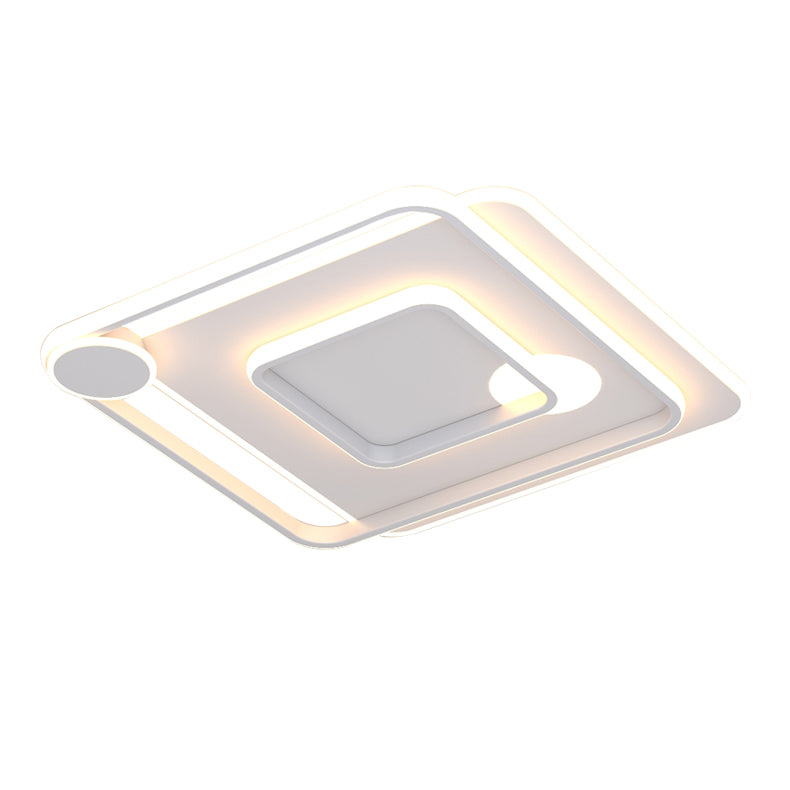 Nórdico de techo cuadrado de luz de techo de LED de metal cerca de techo de iluminación fija en blanco