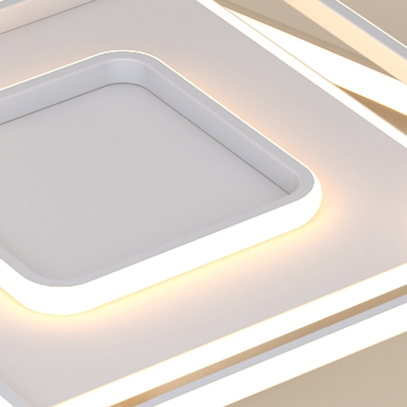 Nórdico de techo cuadrado de luz de techo de LED de metal cerca de techo de iluminación fija en blanco