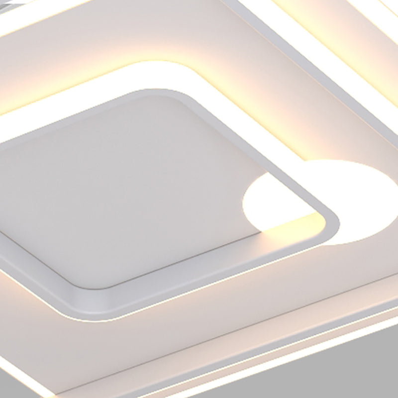 Nórdico de techo cuadrado de luz de techo de LED de metal cerca de techo de iluminación fija en blanco