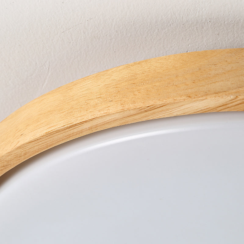 Wooden Ceiling Mounted Light Contemporary Flush Mount Lamp with Acrylic Shade