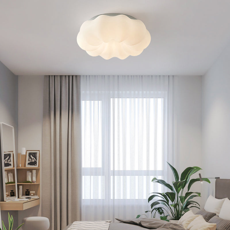 Metal Close to Ceiling Lamp Modern Style LED Cloud White Ceiling Lighting