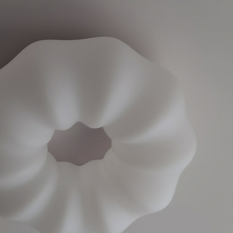 Metal Close to Ceiling Lamp Modern Style LED Cloud White Ceiling Lighting