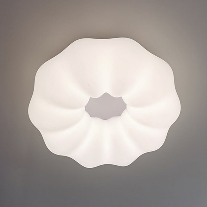 Metal Close to Ceiling Lamp Modern Style LED Cloud White Ceiling Lighting