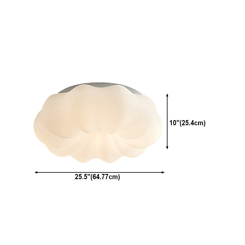 Metal Close to Ceiling Lamp Modern Style LED Cloud White Ceiling Lighting