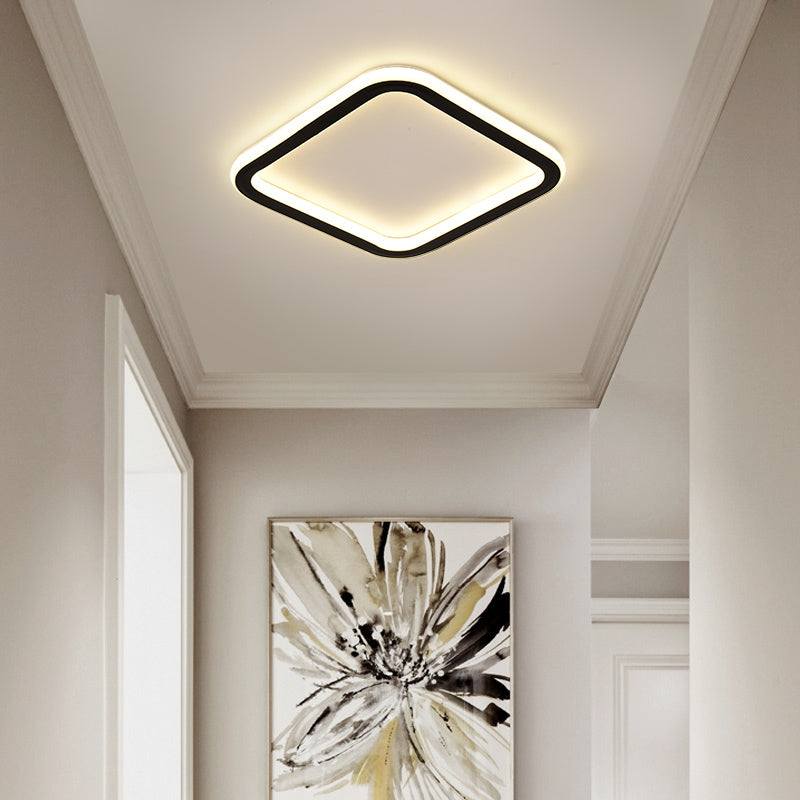 Contemporary Geometric Ceiling Light Fixture Metal LED Aisle Ceiling Mount Lamp Fixture